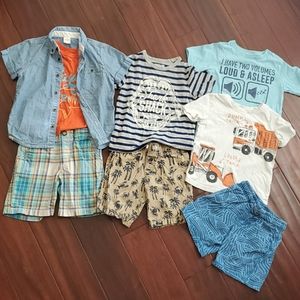 Gap Gymboree 8pc Boys 4T lot of shorts tee shirts